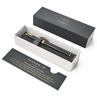  Ручка перьевая Parker IM Premium F323 (1931646) Black GT F перо сталь нерж подар.кор. 