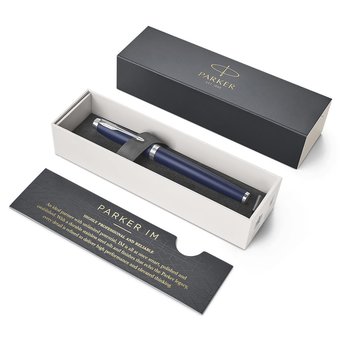  Ручка перьевая Parker IM Core F321 (1931647) Matte Blue CT F перо сталь нерж подар.кор. 