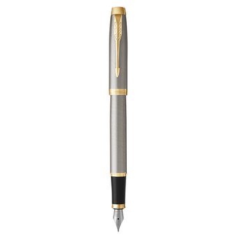  Ручка перьевая Parker IM Core F321 (1931649) Brushed Metal GT F перо сталь нерж подар.кор. 