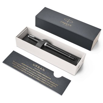  Ручка перьевая Parker Urban Core F309 (1931592) Muted Black CT F перо сталь нерж подар.кор. 