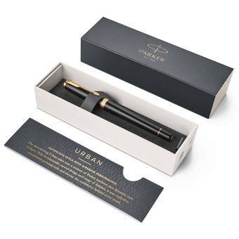  Ручка перьевая Parker Urban Core F309 (1931593) Muted Black GT F перо сталь нерж подар.кор. 