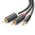  Кабель UGREEN AV102 10772 3.5mm Male to 2RCA Male Audio Cable 1m Gray 
