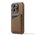  Чехол Mujjo Full Leather Wallet Case for iPhone 16 Pro Dark Tan 