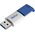  USB-флешка Netac U182 Blue (NT03U182N-256G-32BL), 256Gb USB3.2, сдвижной корпус, пластиковая бело-синяя 