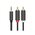  Аудиокабель UGREEN AV102 (10512) 3.5mm Male to 2 RCA Male Audio Cable 3m Gray 