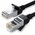  Кабель сетевой плоский UGREEN NW101 (50183) Cat 6 U/UTP Pure Copper Ethernet Flat Cable, 0,5м черный 