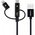  Кабель Momax OneLink 3-in-1 DX1D 1м Black 