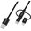  Кабель Momax OneLink 3-in-1 DX1D 1м Black 