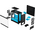  Корпус Fractal Design Pop Air RGB Cyan Core TG Clear Tint (FD-C-POR1A-02) без БП Midi-Tower, 3x120mm 2xUSB-A 3.2 ATX, mITX Black/Cya 