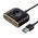  USB-HUB Baseus Square round 4 в 1 (USB3.0 TO USB 3.0x1+USB 2.0x3) 1м чёрный 