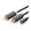  Аудиокабель UGREEN AV102 (10561) 3.5mm Female to 2 RCA Male Audio Cable 0,25m Gray 