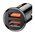  АЗУ Baseus CCALL-YD01 Circular Plastic A+A 30W Dual QC3.0 Quick Car Charger Black 