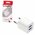  Зарядное устройство SONNEN 454797 2 порта USB, выходной ток 2,1А, белое 
