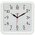  Часы настенные TROYKA 81810835, 26х26х3,5см квадрат, белые, белая рамка 