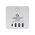  Сетевой фильтр CABLEXPERT Cube CUBE-4-СU3-W, 4 розетки, 16А, 1 x Type-C PD, 3хUSB, белый 