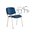  Стул для посетителей BRABIX Iso CF-001 (531428) кожзам синий 