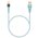  Дата-кабель Maxvi MC-31L USB-Lightning 2.4А, прозрачный корпус, LED подсветка, 1.2м, sky blue 