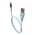  Дата-кабель Maxvi MC-31L USB-Lightning 2.4А, прозрачный корпус, LED подсветка, 1.2м, sky blue 