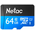  Карта памяти Netac Standard Class NT02P500STN-064G-S microSD 64Gb Class10 UHS-I, 90MB/s, без адаптера 