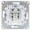  Выключатель Systeme electric Glossa GSL000353 двухклавишный с подсветкой в рамку алюминий сх.5а 