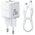  СЗУ BASEUS P10111608213-01 Palm Fast Charger C+U 20W EU With Baseus Mini White Cable USB-C to USB-C 60W (20v/3A) 1m Moon White 