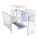  Корпус Geometric Future Model 5 White Blue with fans (1AM5WKPB01100) / mid tower, E-ATX / 5x140mm ARGB fans 