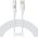  Кабель BASEUS P10373002211-00 Gem Fast Charging Data Cable USB to USB-C 100W 1m Moon White 