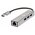  Переходник VCOM DH312A USB 3.0-RJ-45 1000Mbps+3 USB 3.0, Aluminum Shell, 0.2м 
