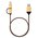  Кабель Maxvi MC-12ML gold, 2 в1, USB-A-microUSB/Lightning, 2A 