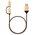  Кабель Maxvi MC-12ML gold, 2 в1, USB-A-microUSB/Lightning, 2A 