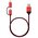  Кабель Maxvi MC-12ML red, 2 в1, USB-A-microUSB/Lightning, 2A 