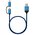  Кабель Maxvi MC-12MT blue, 2 в1, USB-A-microUSB/Type-C, 2A 
