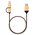  Кабель Maxvi MC-12MT gold, 2 в1, USB-A-microUSB/Type-C, 2A 