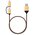  Кабель Maxvi MC-12MT gold, 2 в1, USB-A-microUSB/Type-C, 2A 