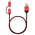 Кабель Maxvi MC-12MT red, 2 в1, USB-A-microUSB/Type-C, 2A 