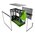 Корпус Geometric Future Model 3 Green (1AM3NZGB00100) / mATX 