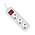  Сетевой удлинитель Maxvi PS-430, 10A, 2300Вт, 3 гнезда, с заземлением, 3м, белый 