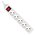  Сетевой фильтр Maxvi SP-118, 10A, 2300Вт, 5 гнезд, земля, 1,8м, белый 