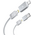  Кабель Baseus P10383000211-01 Versatile Two-for-Two Fast Charging Cable U+C to C+L 60W 2m Moon White 