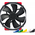  Вентилятор Noctua NF-A15 HS PWM Chromax (NF-A15-HS-PWM-CH.BK.S) 140х140х25 мм, 300-1500 об/мин, 24.6 дБА, 82.52 CFM, 4-pin PWM, черный 