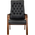  Кресло Бюрократ T-9928Walnut-CF черный кожа на ножках дерево 