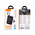 Аккумулятор внешний резервный HOCO J171 Edge 22.5W+PD20W fully compatible power bank with two cables 10000mAh чёрный 