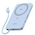  Внешний аккумулятор UGREEN PB570 (65839B) MagFlow Air Ultra-Slim 30W Magnetic 10000mAh Wireless Power Bank USB-C Cable серебристо-голубой 