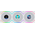  Комплект вентиляторов (3шт.) Lian Li Uni Fan TL LCD Flex 120 / G12TLLCD1F3W White (G9F.12TLLCD1F3W.R0) / 120x124x28мм (PWM, ARGB, 1900 об/мин) 