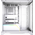  Корпус HSPD F550 (F550-TGWH), без БП, Mid Tower, White, TG, 0.7 SPCC, no fans ATX, mITX 185/420/200mm 3x2.5" 