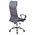  Кресло руководителя Бюрократ KB-6N/SL/DG/TW-12 серый TW-04 TW-12 сетка крестовина хром 