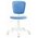  Кресло детское Бюрократ CH-W204NX/VELV86 голубой Velvet 86 крестов. пластик пластик белый 