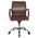  Кресло руководителя Бюрократ CH-993-LOW/BROWN низкая спинка коричневый искусственная кожа крестовина хром 