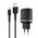  УЦ СЗУ Borofone BA25A 5V/3A 2USB Outstanding dual port + Type-C cable, black (ПУ) 
