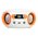  Аудиомагнитола BBK BS15BT белый/оранжевый 
